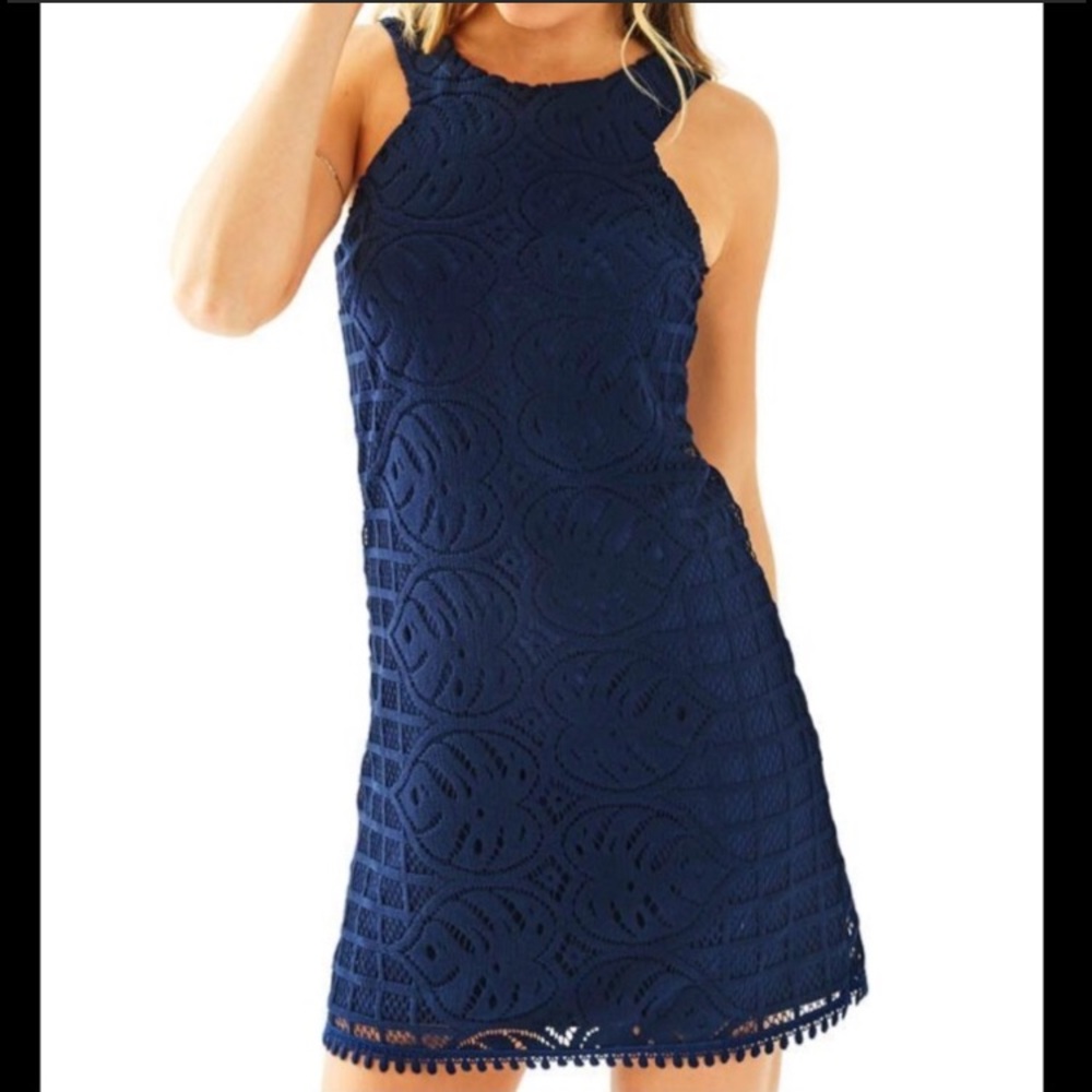 Lilly Pulitzer Mango Lace Shift Dress, Size Large